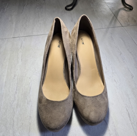 Apt. 9 Shoes - Apt. 9 Brown Faux Suede Ballet Wedges